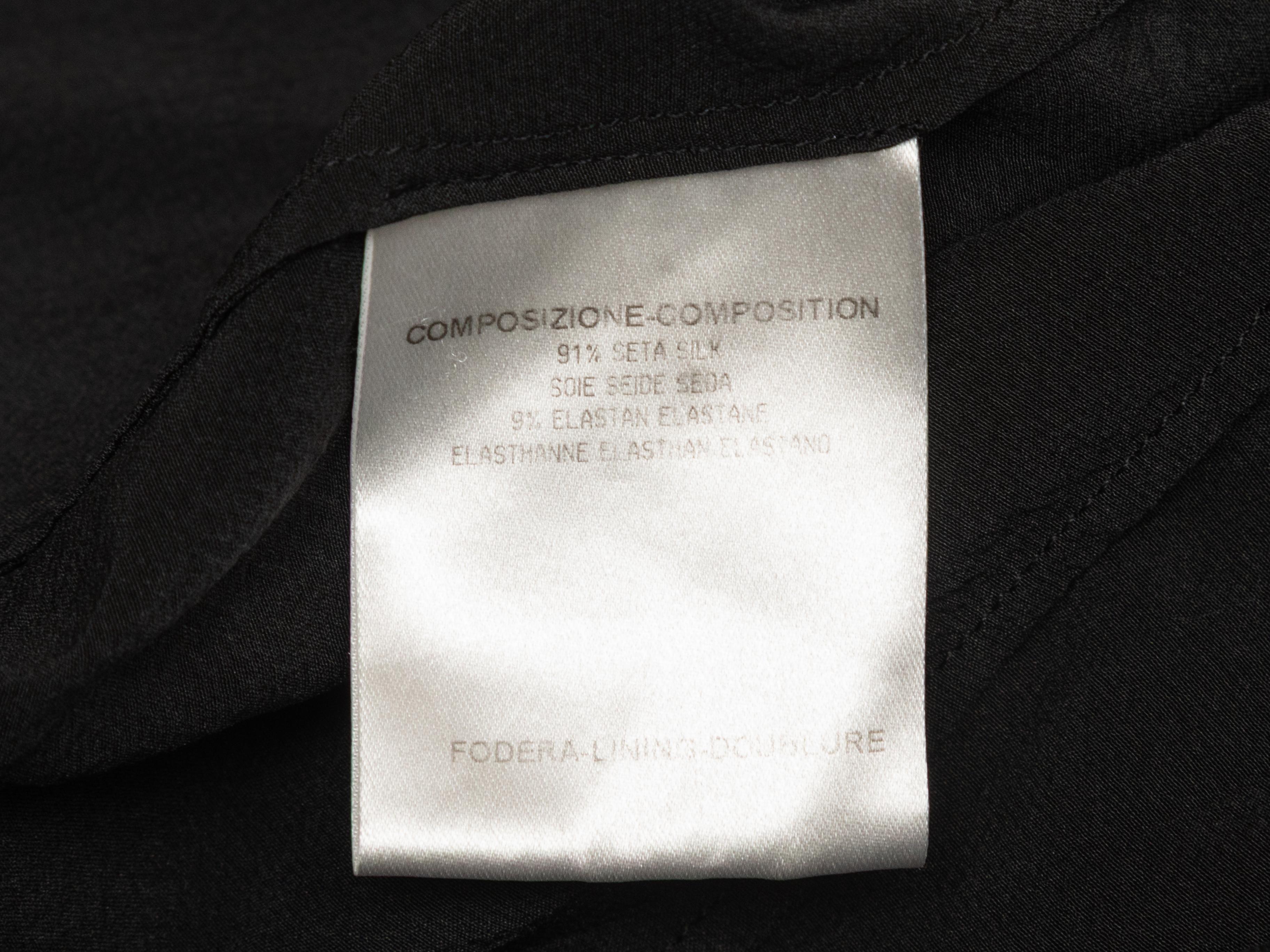 Top boutonné en soie à manches longues de Gucci, noir Taille IT 38 en vente 1