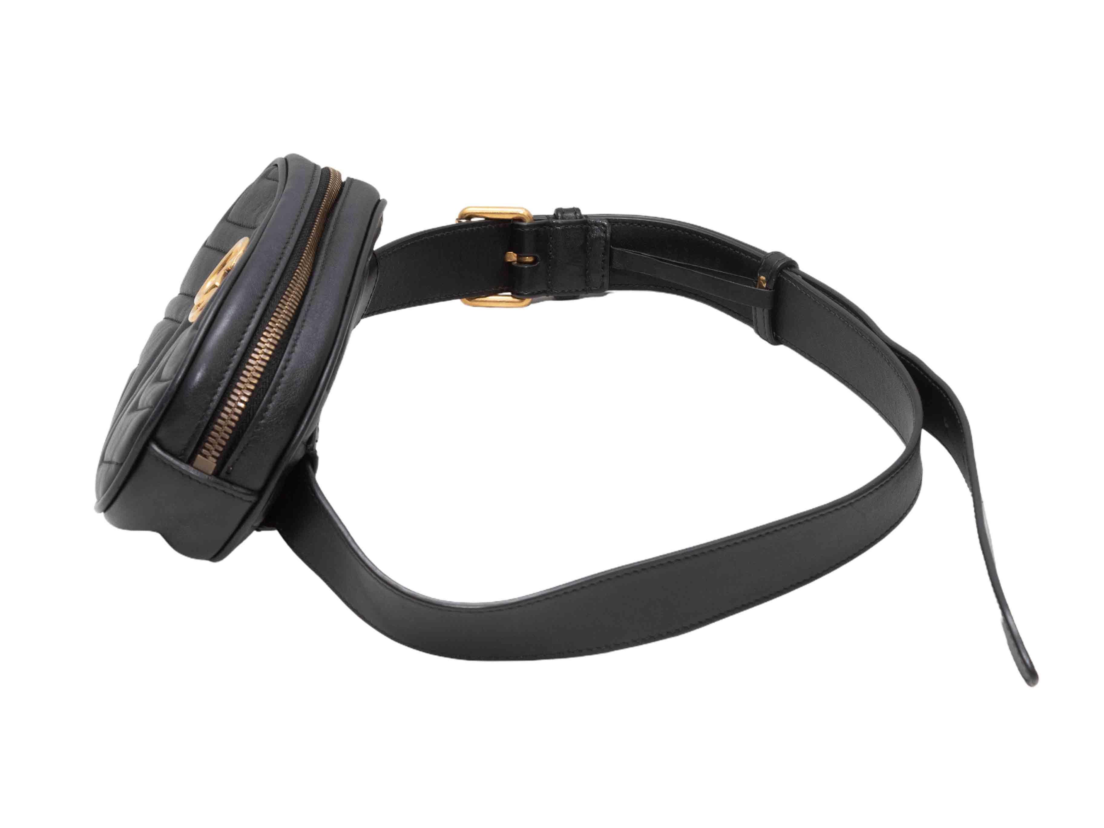 Mini bum bag nera di Gucci Marmont in vendita 5