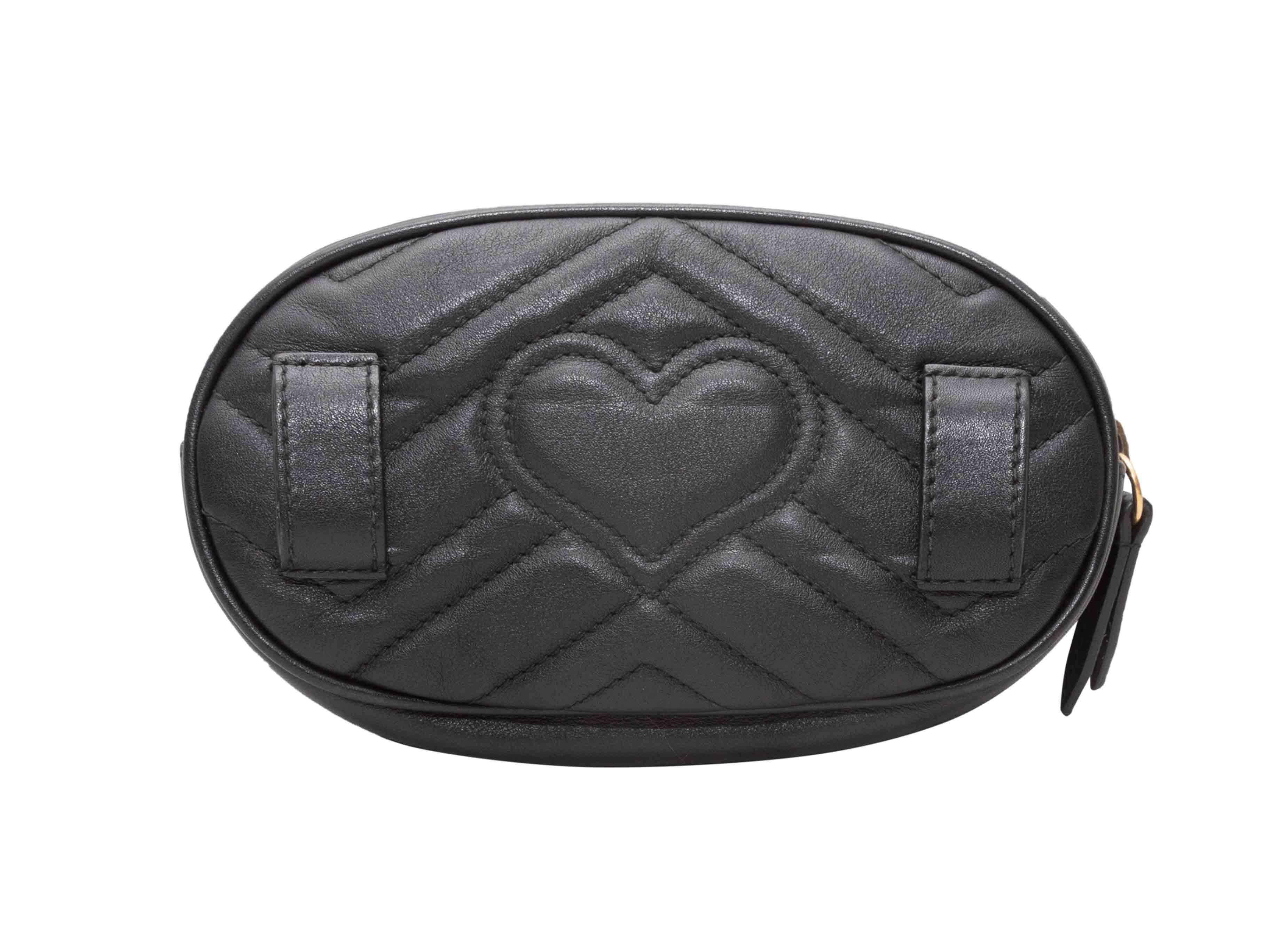 Mini bum bag nera di Gucci Marmont in vendita 2