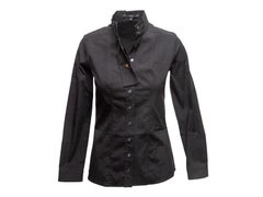 Black Gucci Neck Tie Button-Up Top