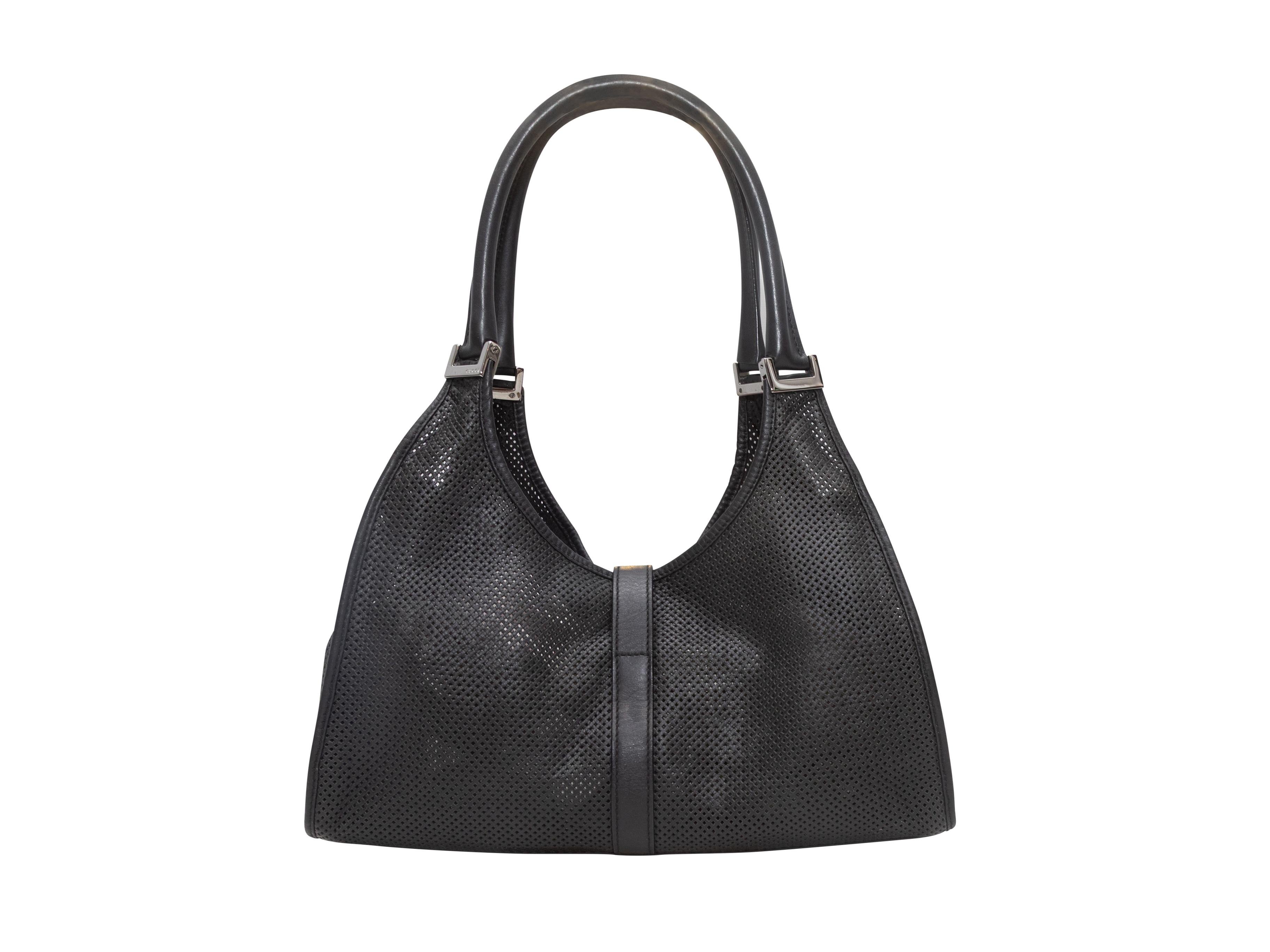 Bolso Jackie negro de piel perforada de Gucci Negro en venta