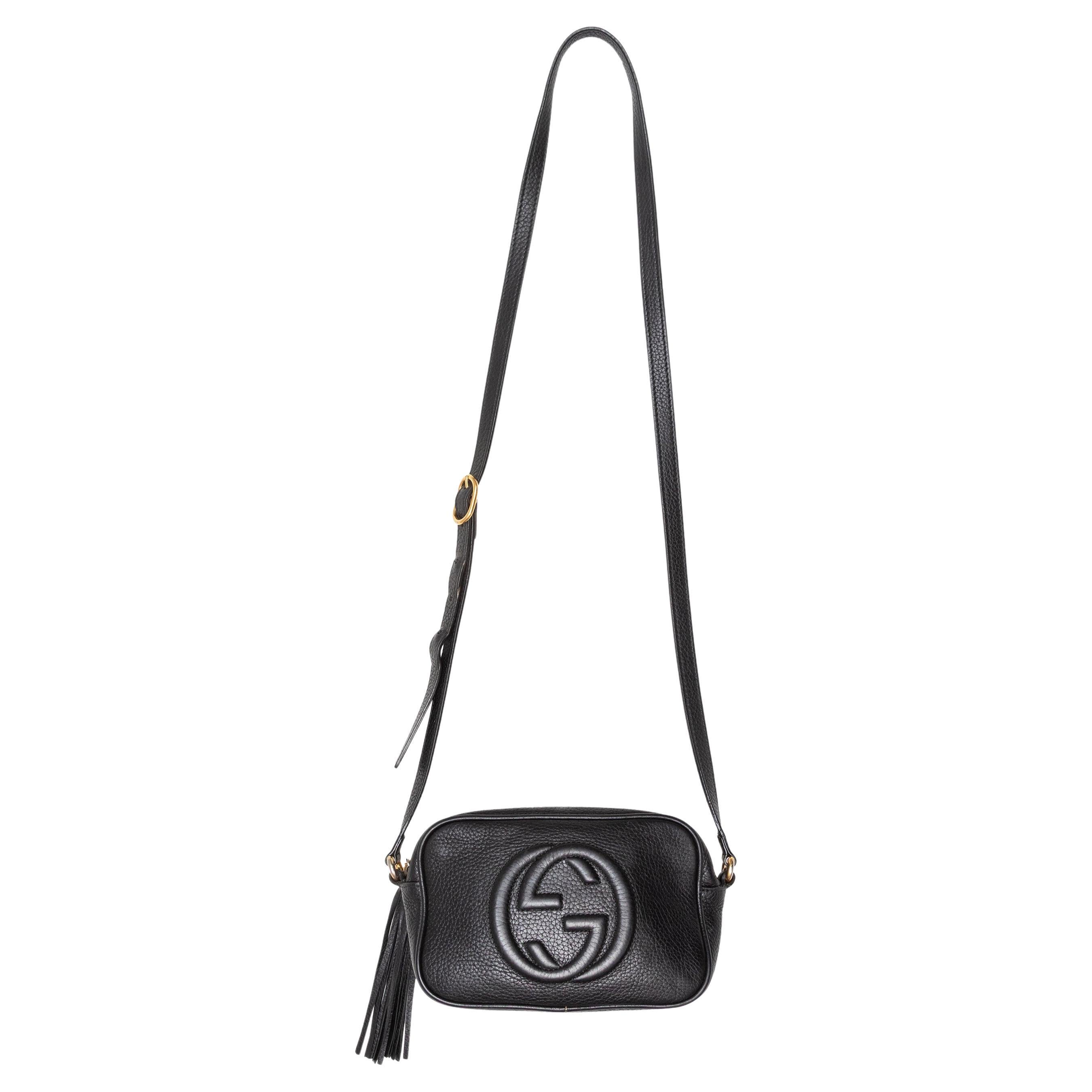 Black Gucci Small Disco Crossbody Bag For Sale