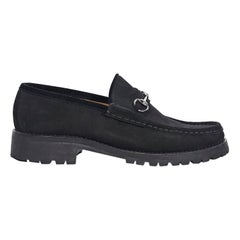 Gucci Black Suede Loafers