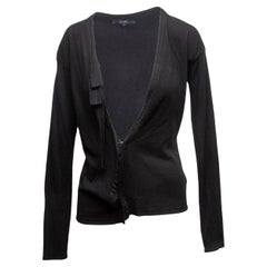 Black Gucci Wool V-Neck Cardigan