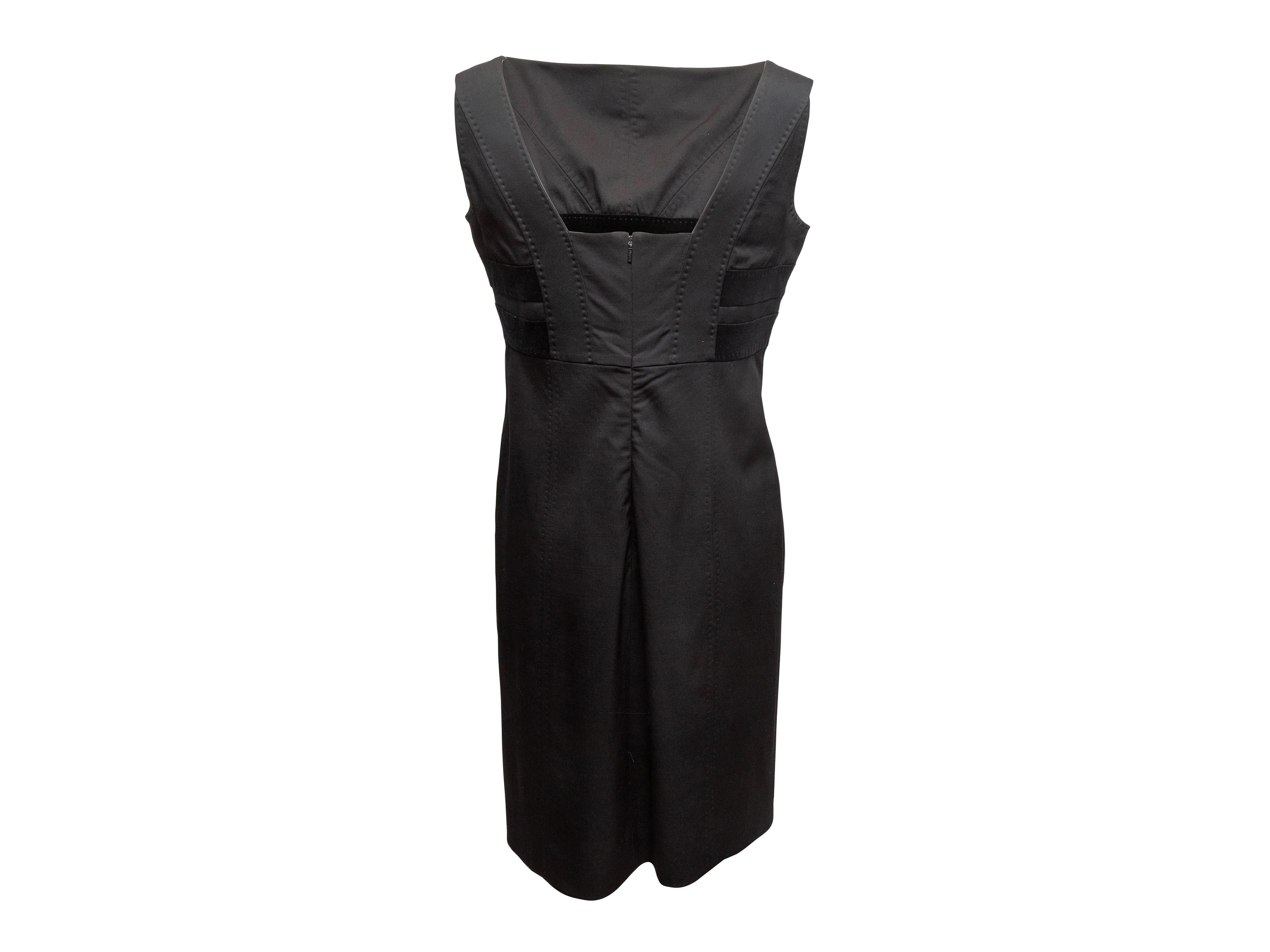 Nero Vestito senza maniche in velluto di lana nero Gucci taglia IT 46 in vendita