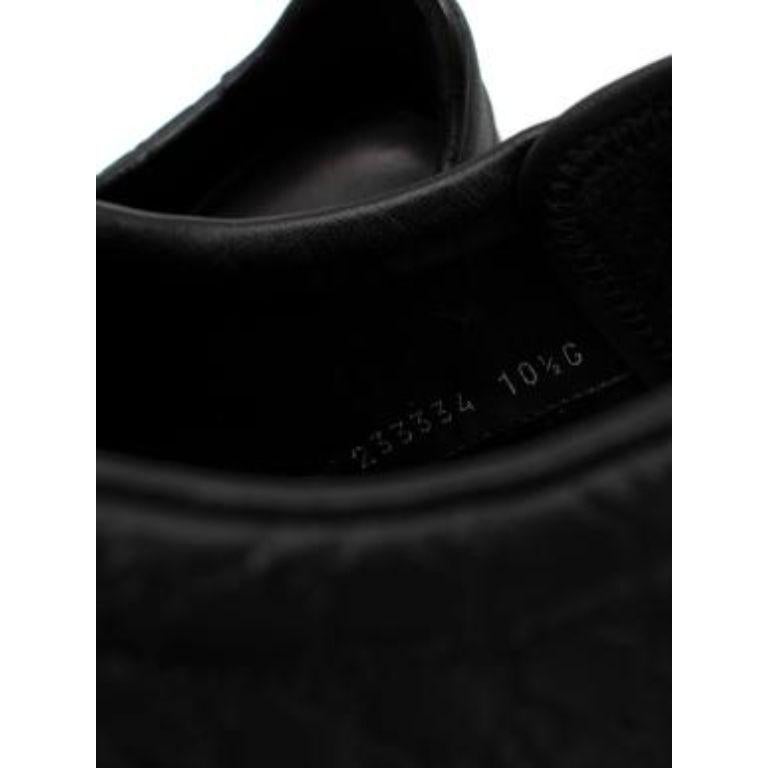 Black Guccissima leather web stripe trainers For Sale 1