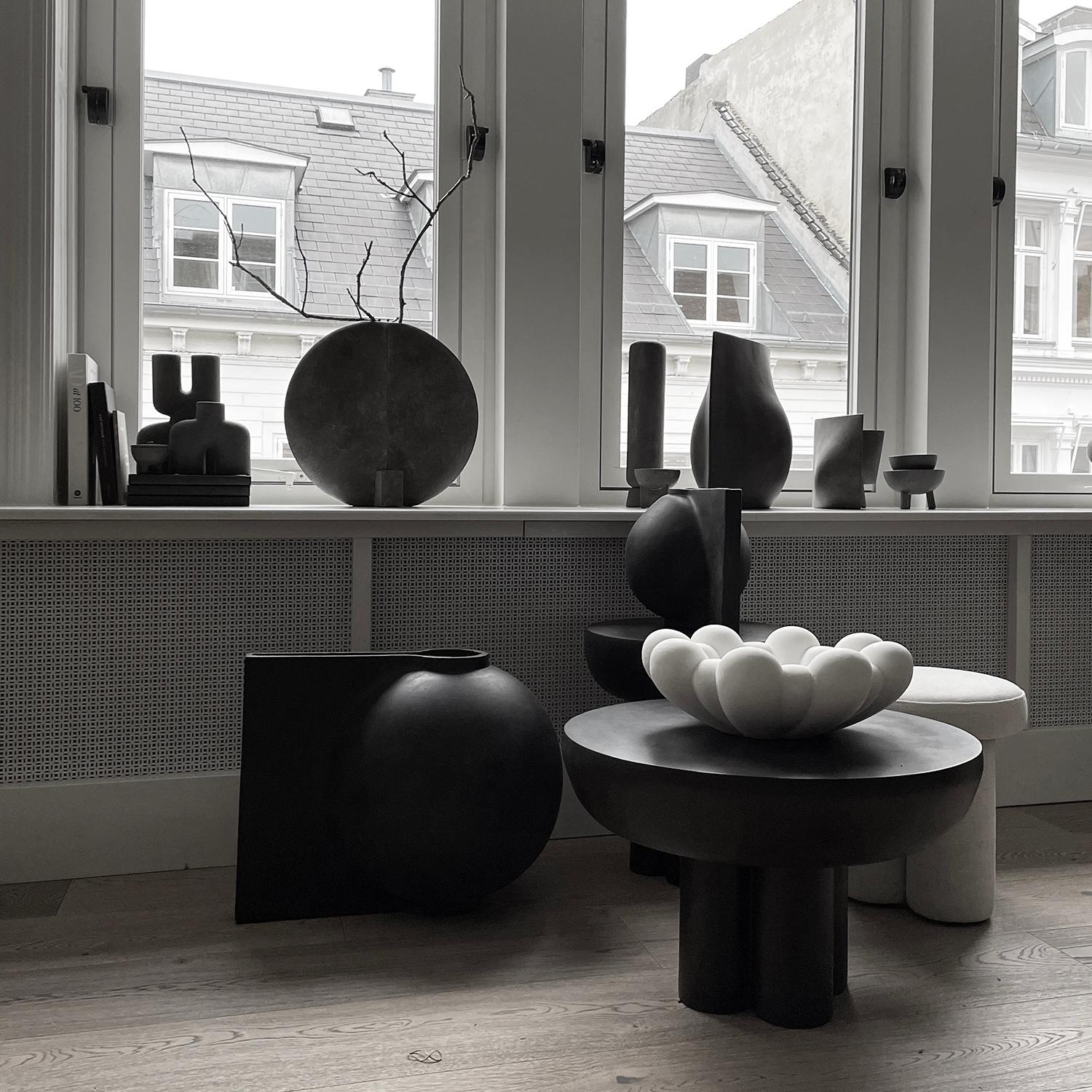 Modern Black Guggenheim Vase Big by 101 Copenhagen For Sale