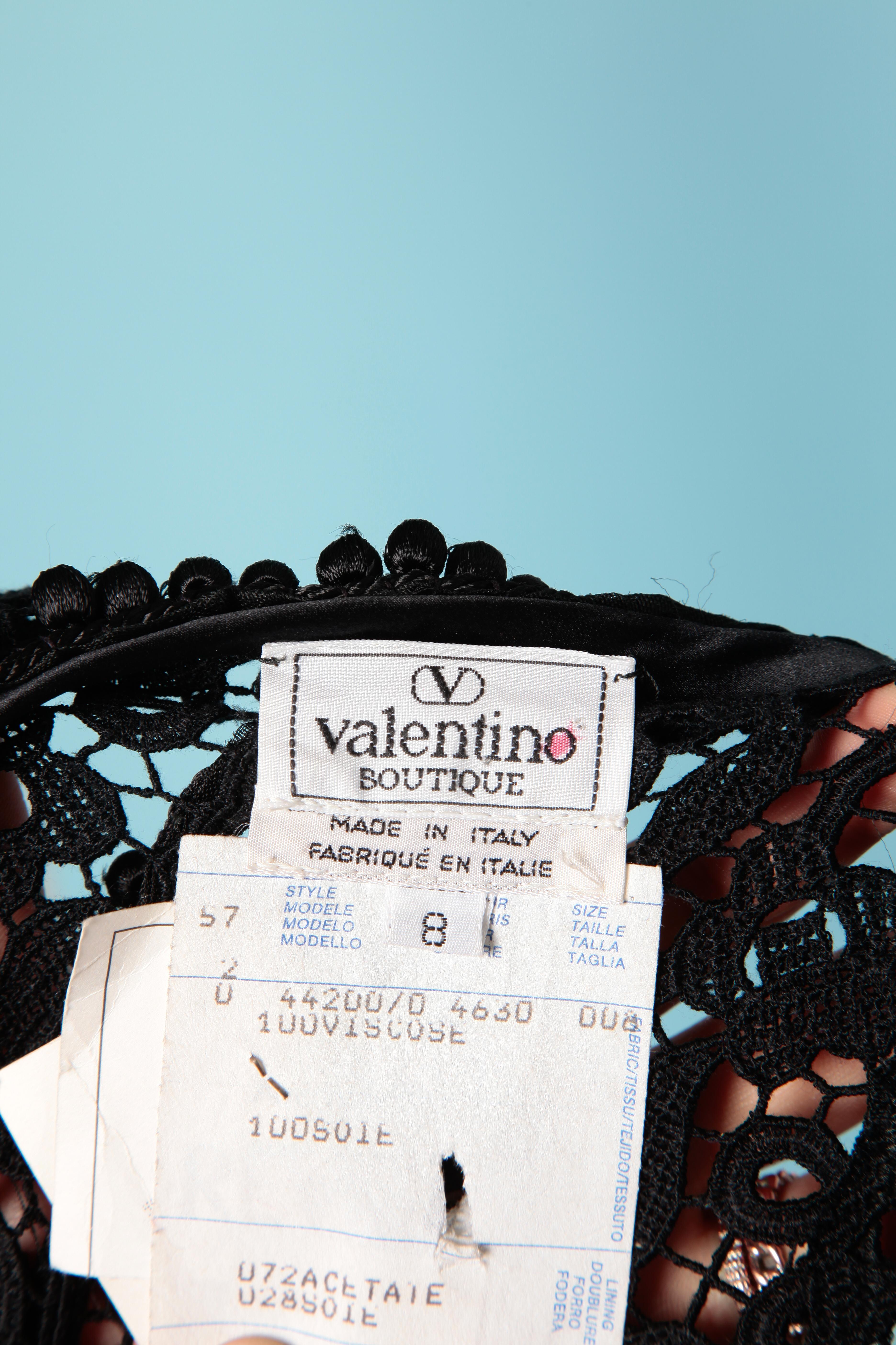Black guipure and passementerie top Valentino Boutique  For Sale 2