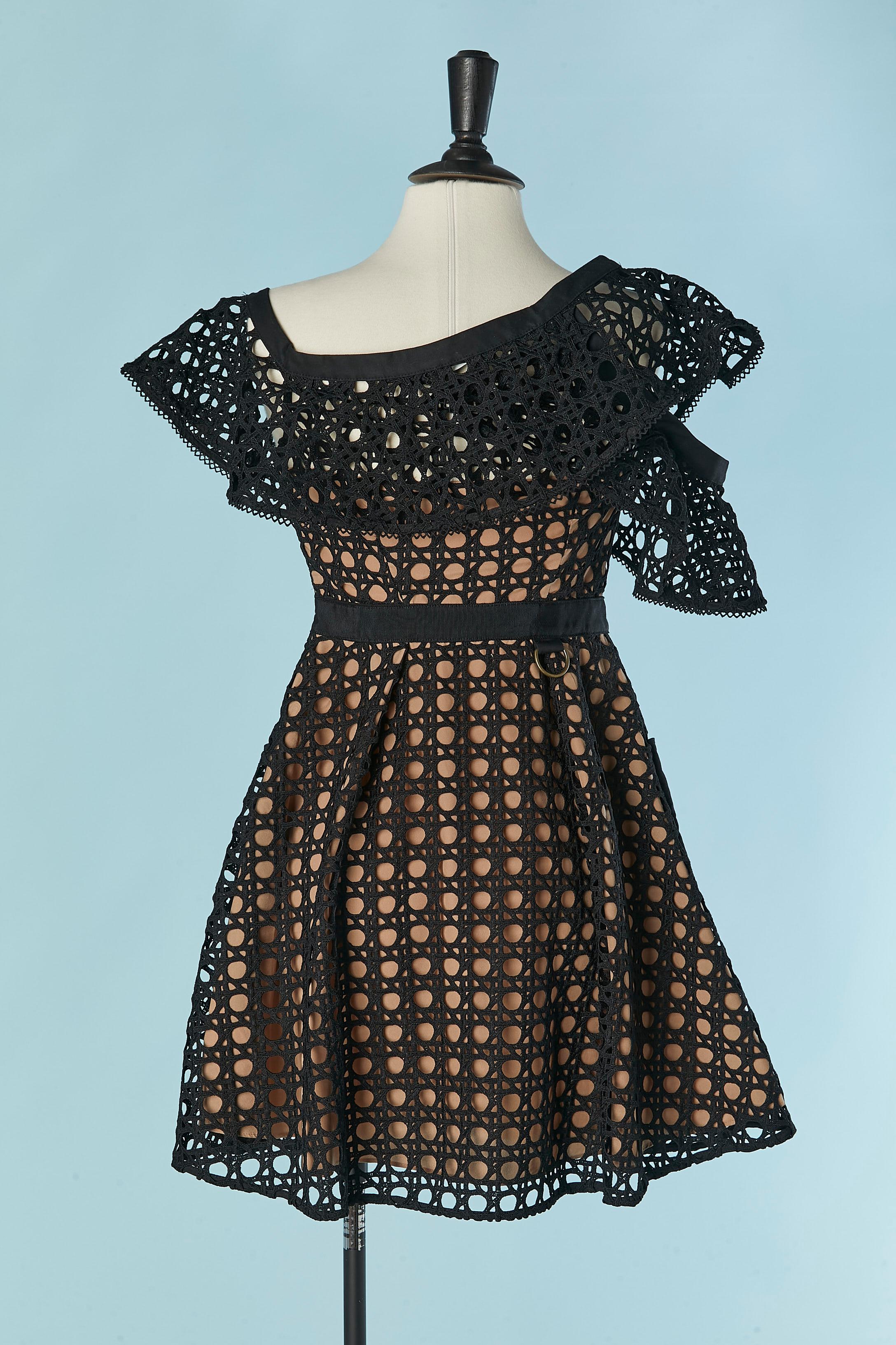 Black guipure cocktail dress SELF -PORTRAIT For Sale 3