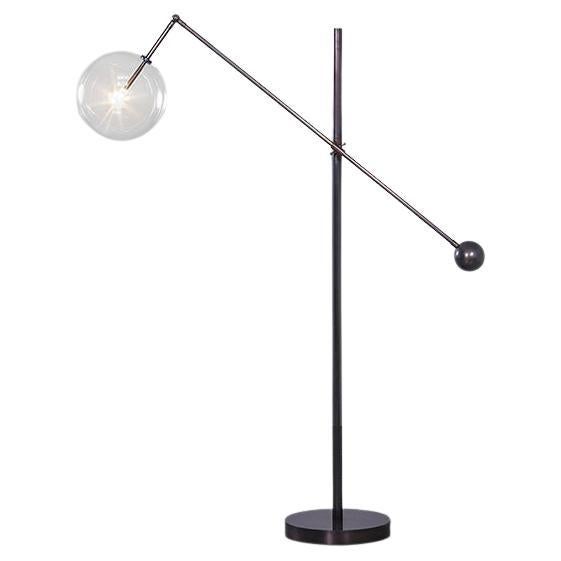 Milan 1 Arm Black Gunmetal Floor Lamp by Schwung