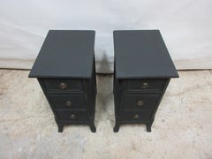 Black Gustavian Nightstands