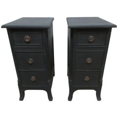 Black Gustavian Nightstands