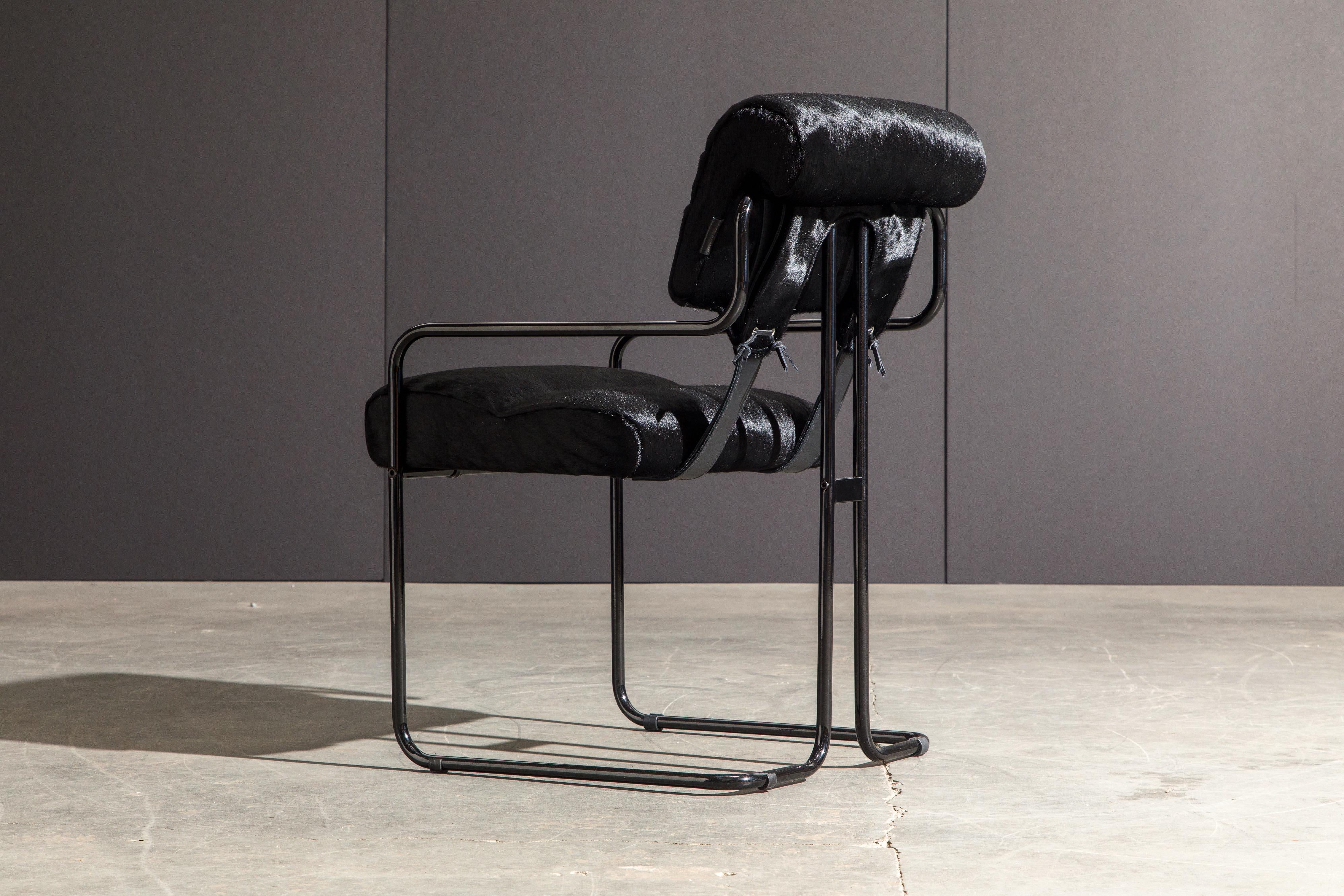 Black Hair-On-Hide 'Tucroma' Armchair by Guido Faleschini for Mariani, New For Sale 2