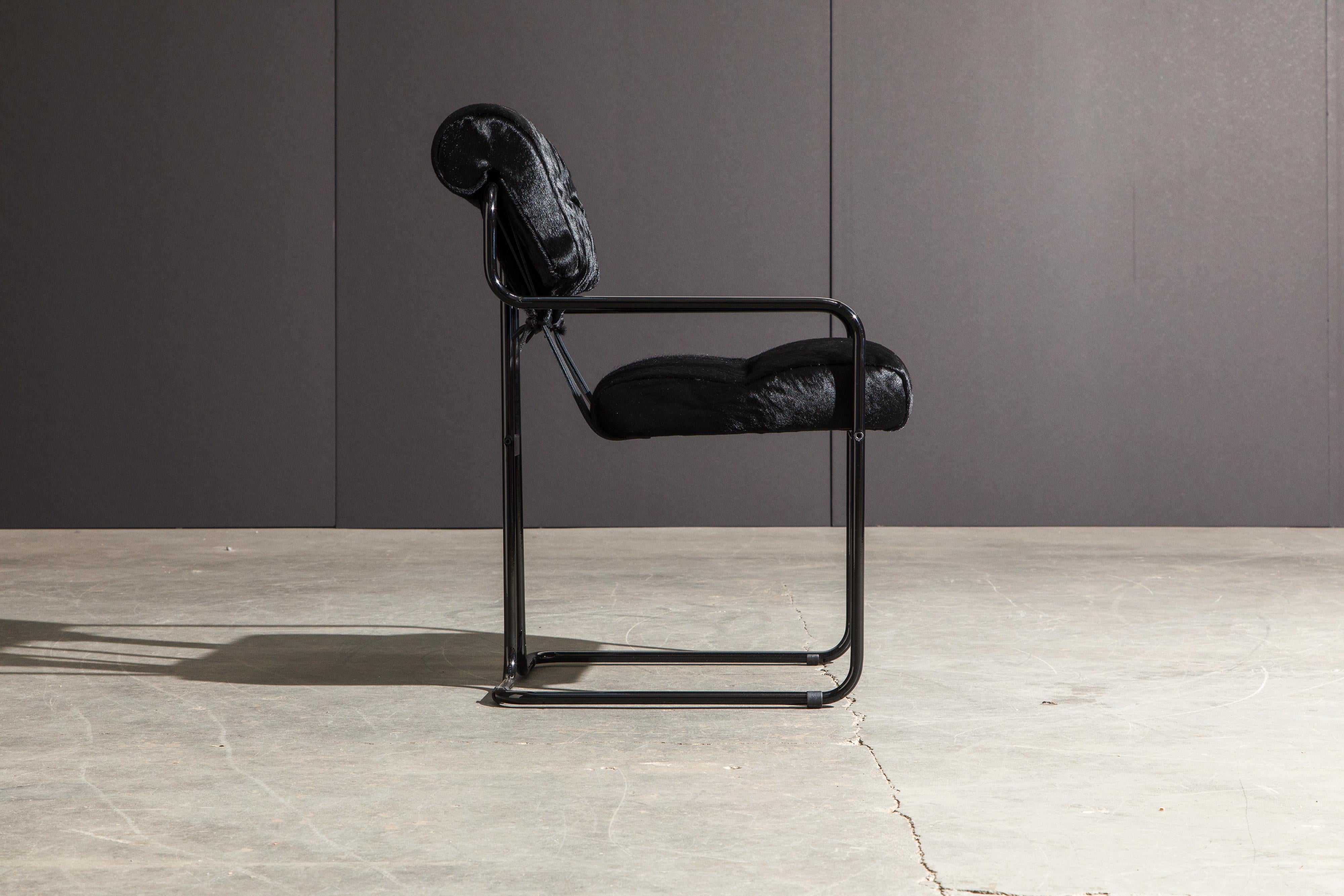 Contemporary Black Hair-On-Hide 'Tucroma' Armchair by Guido Faleschini for Mariani, New For Sale