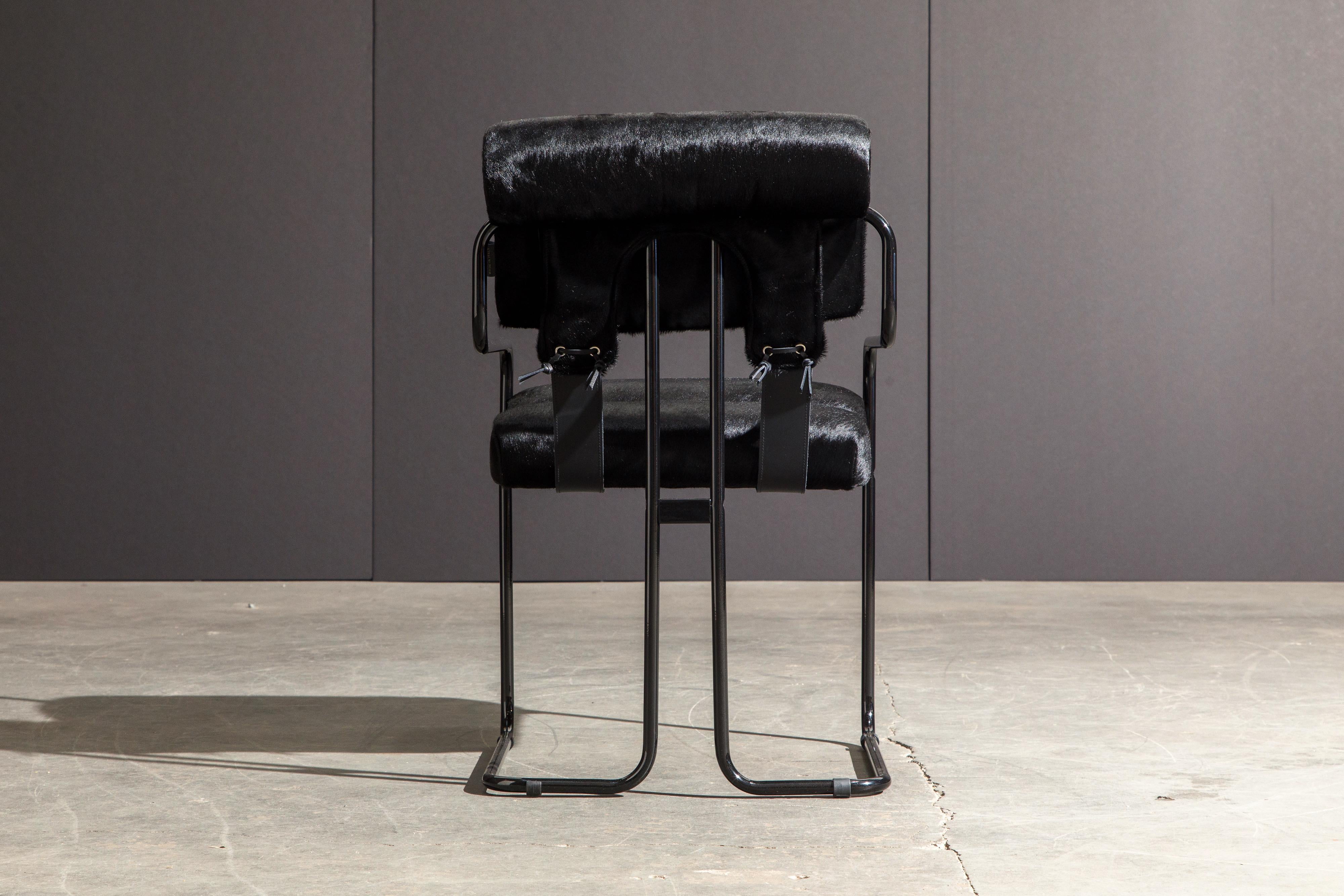 Fauteuil 'Tucroma' en cuir noir de Guido Faleschini pour Mariani, New en vente 1