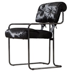 Fauteuil 'Tucroma' en cuir noir de Guido Faleschini pour Mariani, New