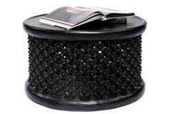 Black Hand-Carved Coffee Table from Africa