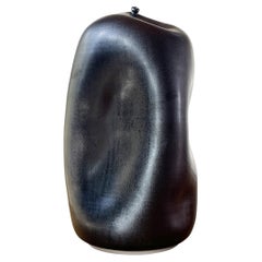 Black Hand Made Ceramic Vase, Ceramic Sculpture, Earthy Modern Ceramic Sculpture