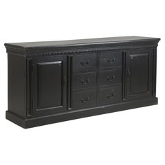 Black hand-painted Buffet or Sideboard probably made in Asia Well Constructed