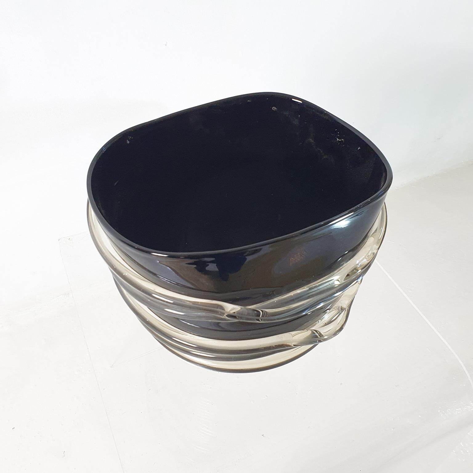 Black Handmade Murano Vase, Italy In Excellent Condition In Albano Laziale, Rome/Lazio