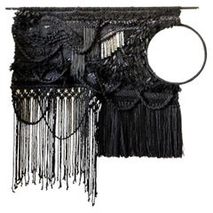 Black Handwoven Wall Tapestry