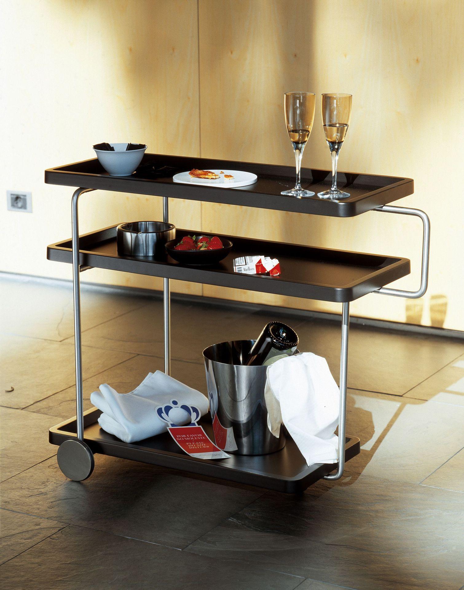 Painted Black Happy Hour Trolley by Alfredo Häberli For Sale