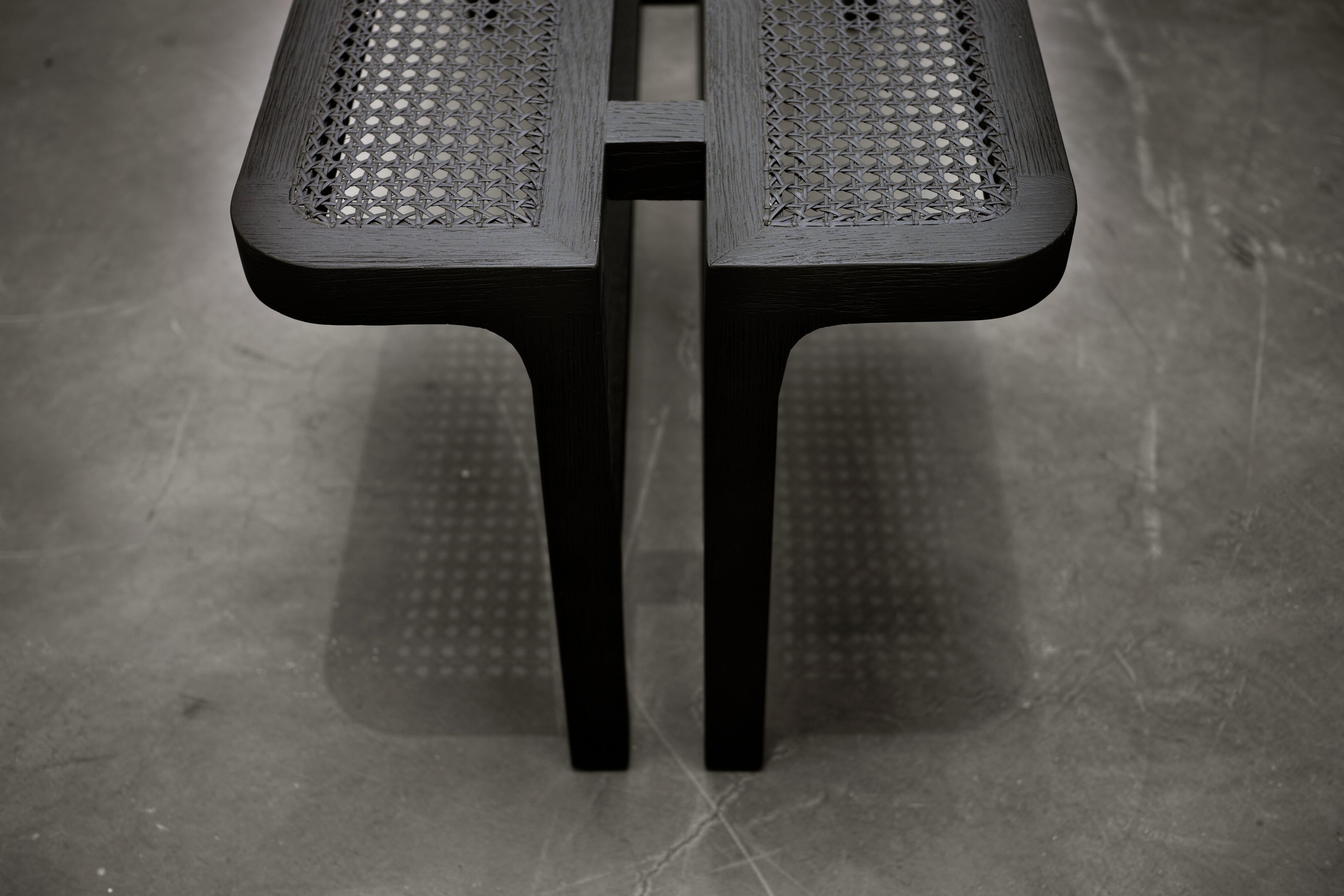 Black Hay Sculpted Bench, Carla Baz In New Condition In Geneve, CH