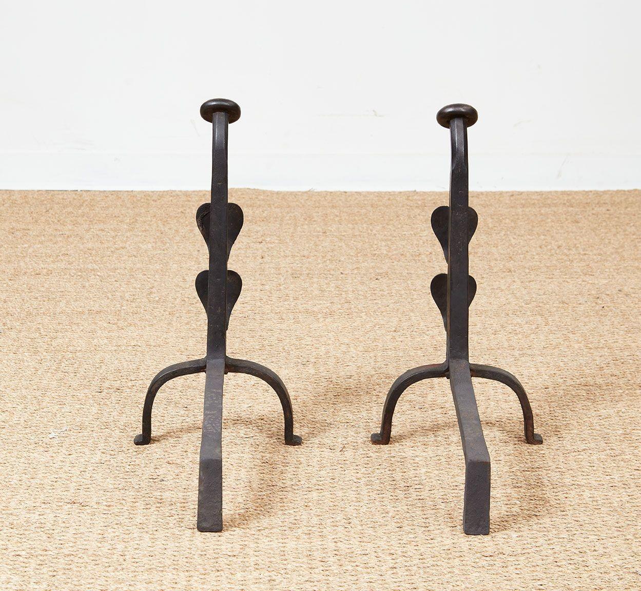 Schwarzes Herz Andirons im Angebot 6