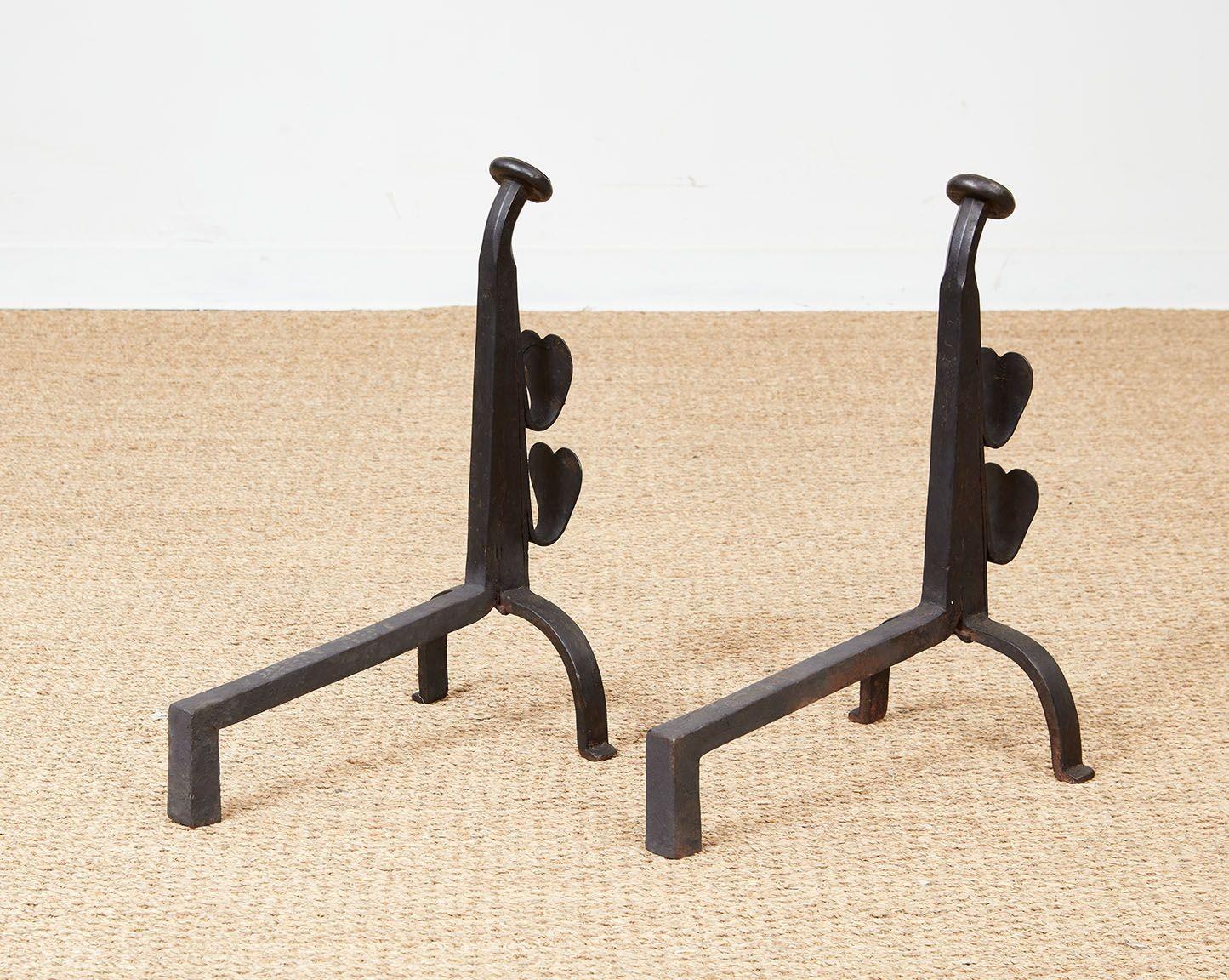 Schwarzes Herz Andirons im Angebot 7