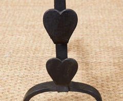 Black Heart Andirons
