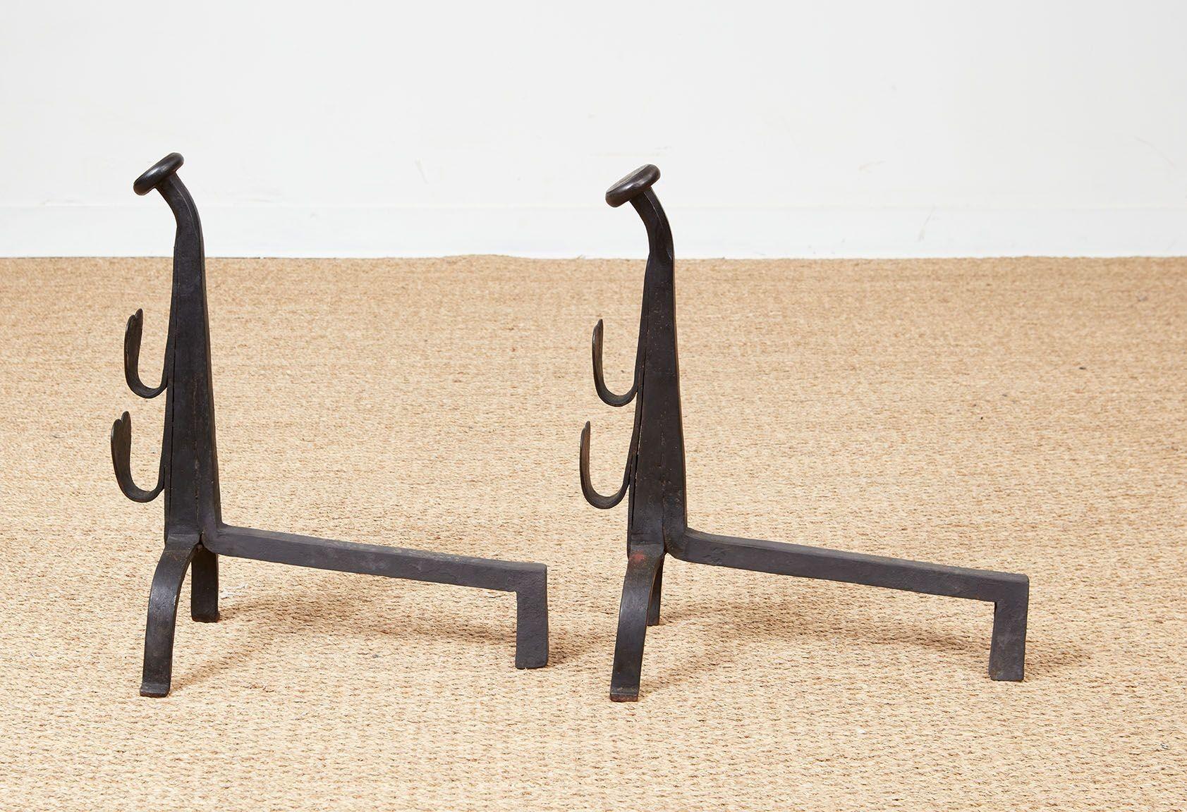 Schwarzes Herz Andirons im Angebot 1