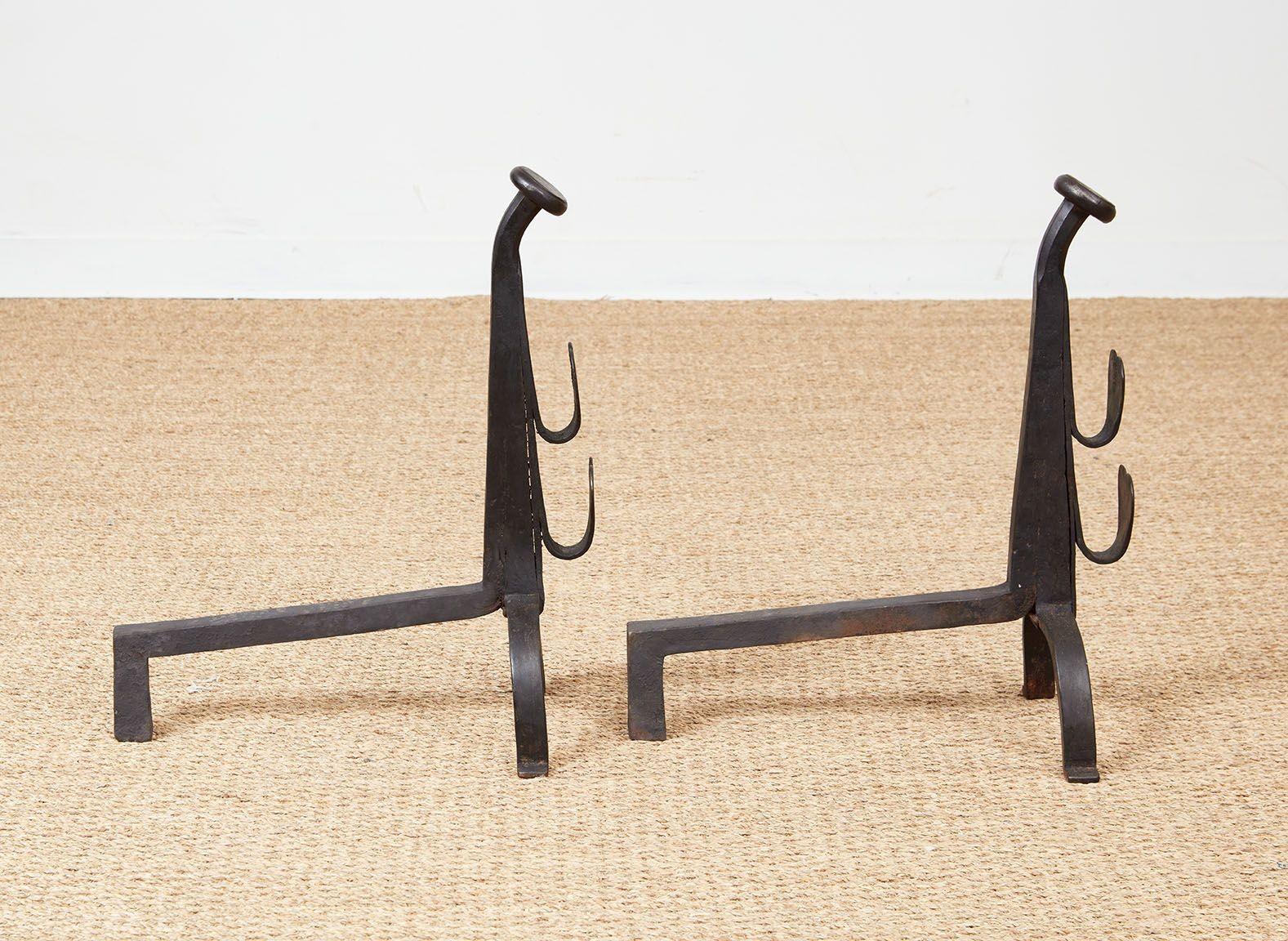 Schwarzes Herz Andirons im Angebot 2