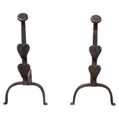 Andirons à cœur noir