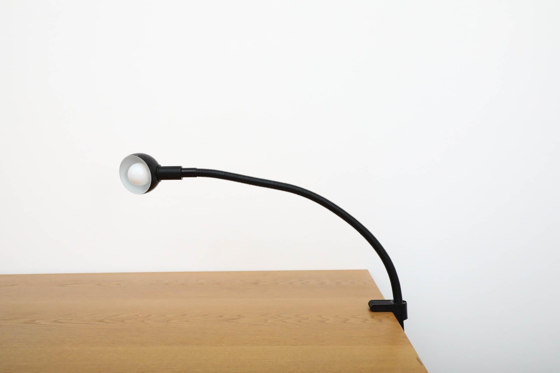 Black Hebi Gooseneck Clamp Light by Isao Hosoe for Valenti 6