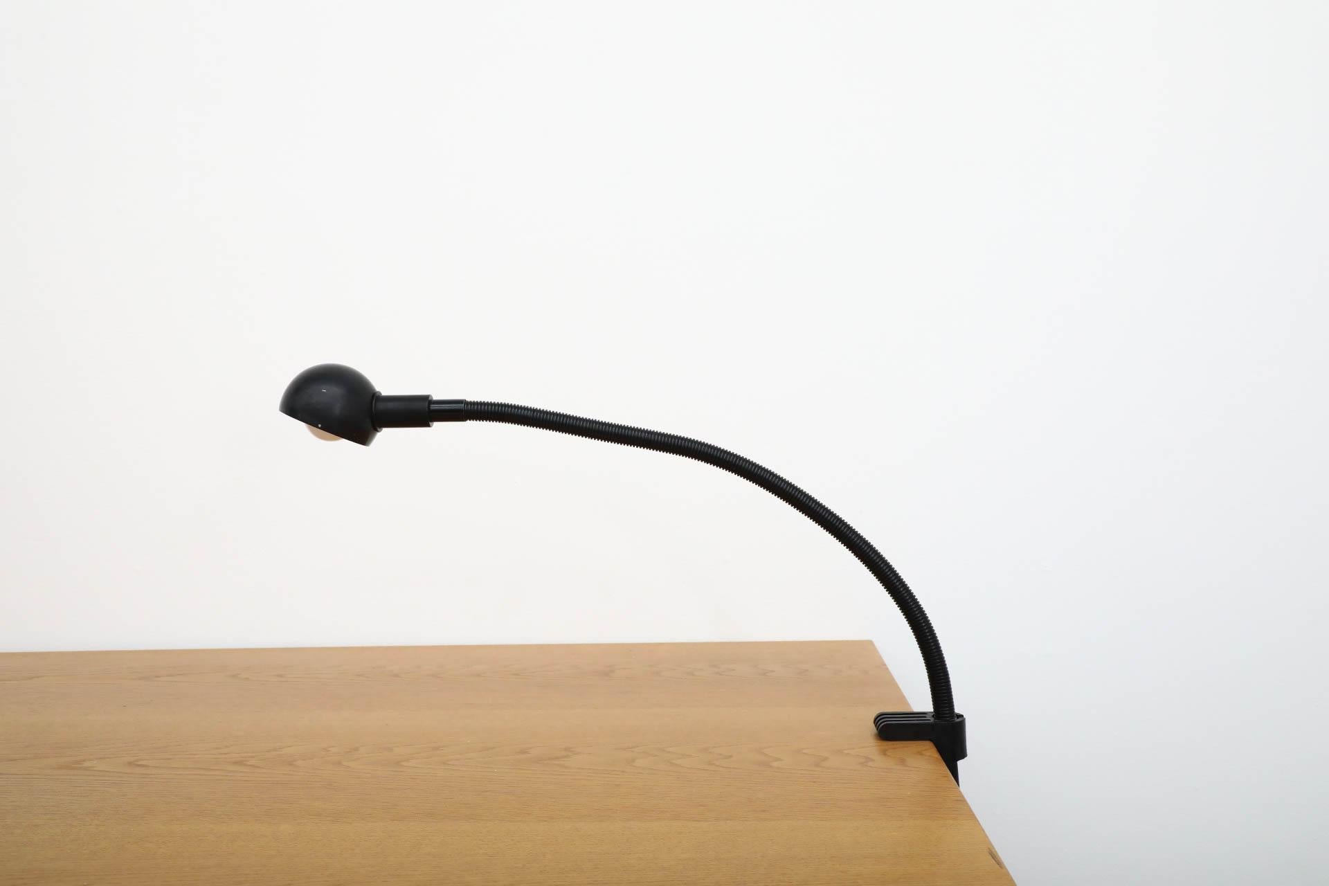 Black Hebi Gooseneck Clamp Light by Isao Hosoe for Valenti 7