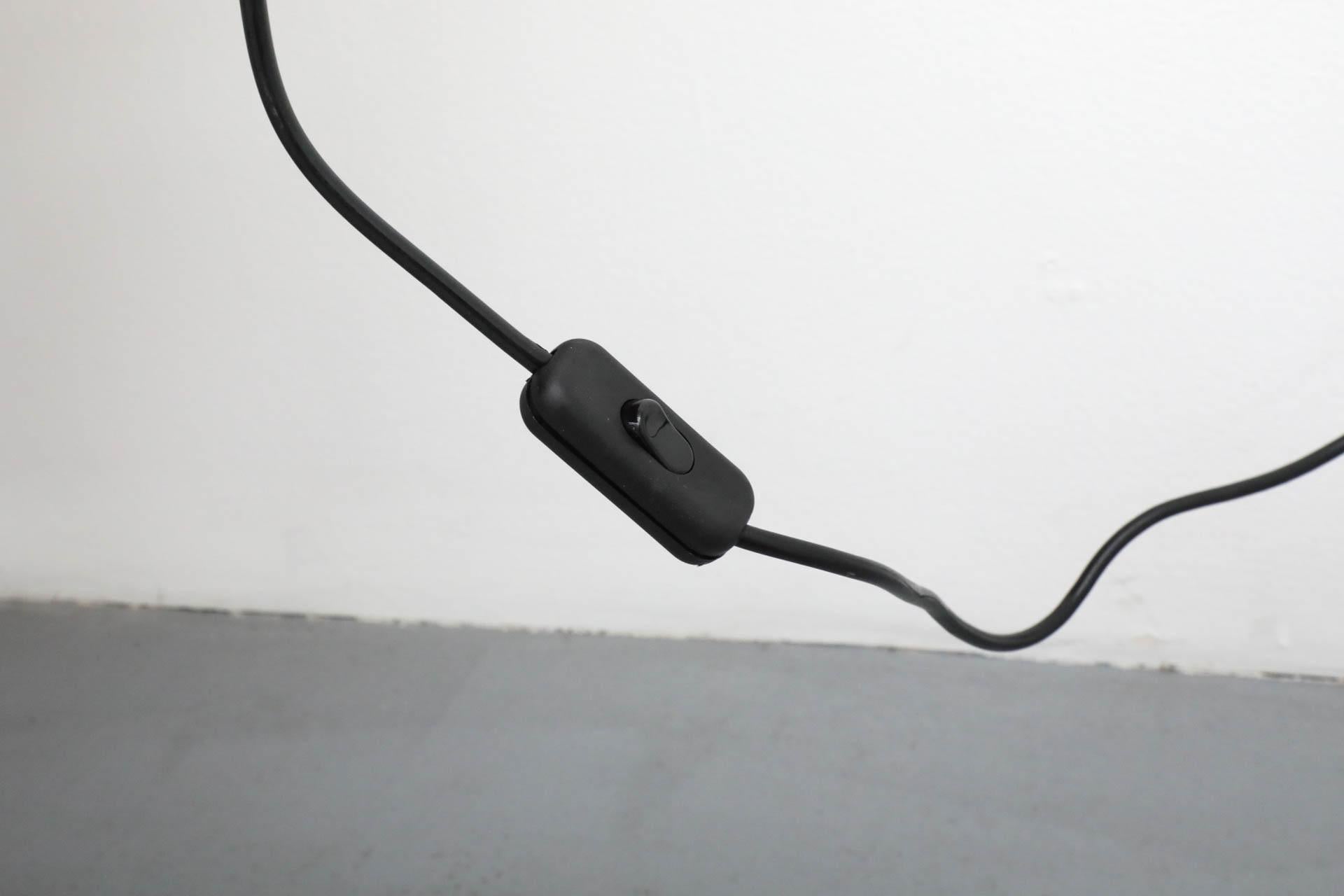 Italian Black Hebi Gooseneck Clamp Light by Isao Hosoe for Valenti