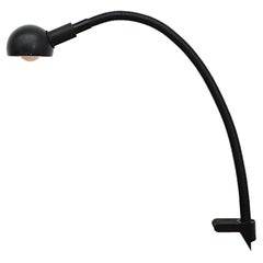Black Hebi Gooseneck Clamp Light by Isao Hosoe for Valenti