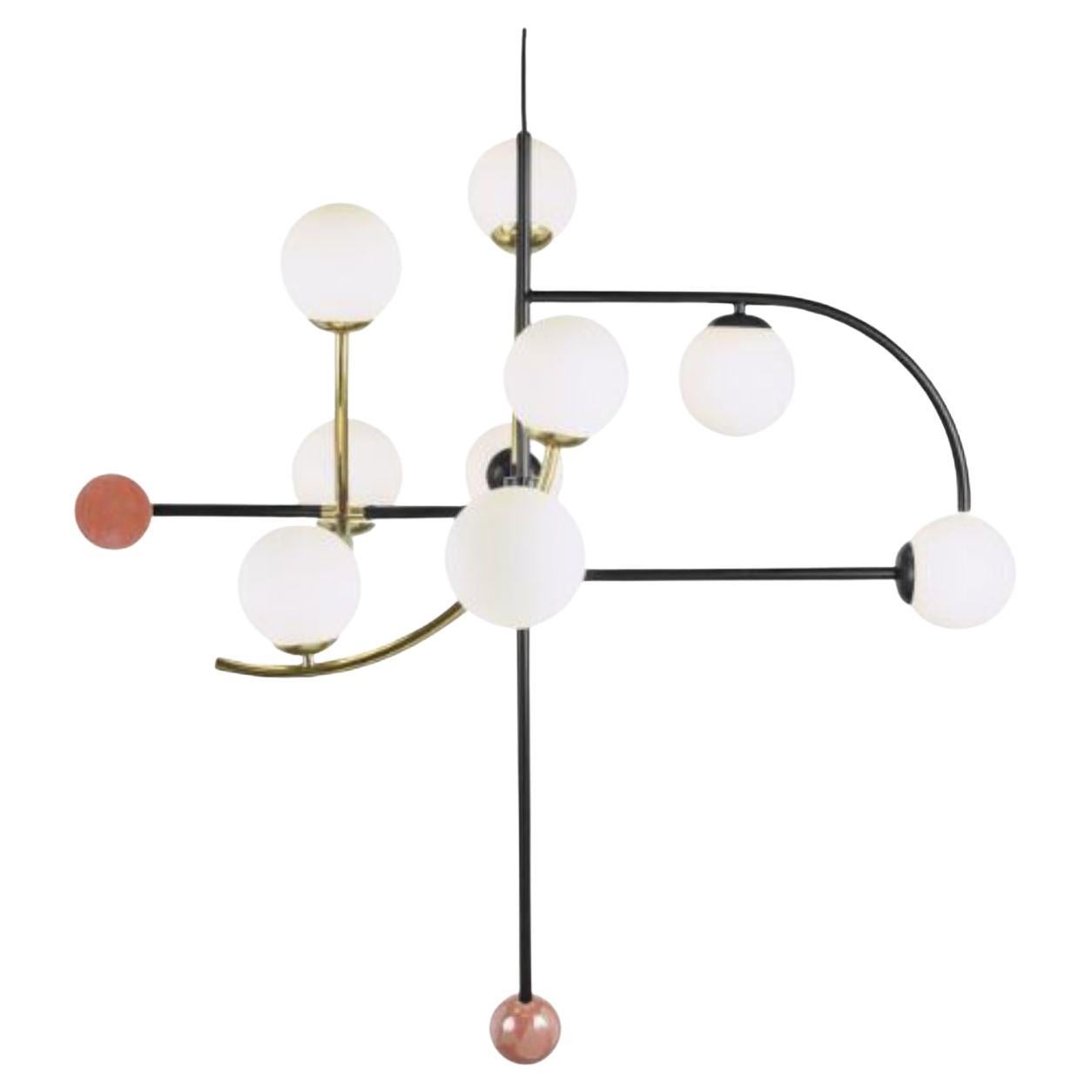 Twee T. Black Small Suspension Lamp by Jake Phipps For Sale at 1stDibs