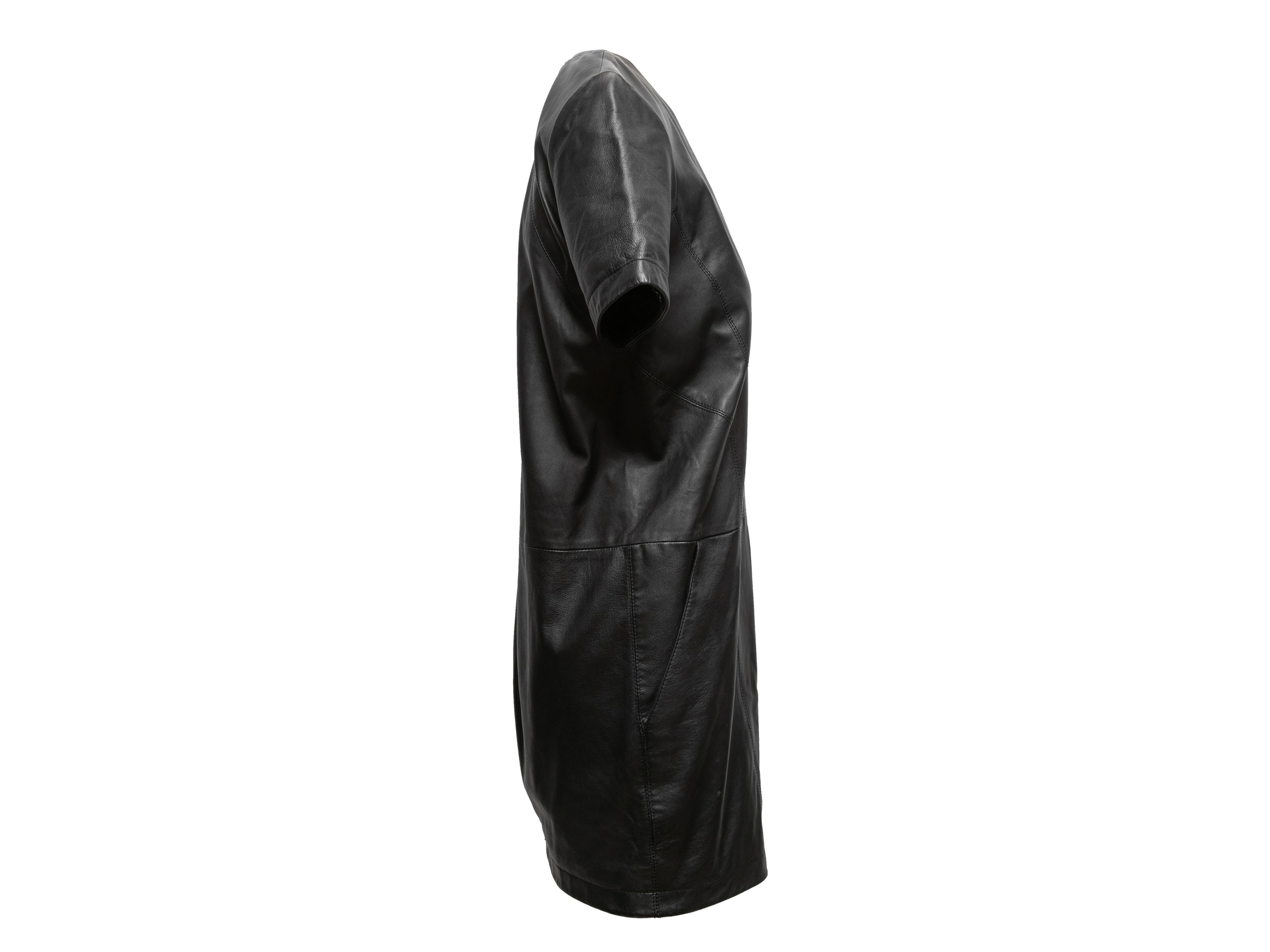 Women's Black Helmut by Helmut Lang Leather Dress Size US S For Sale
