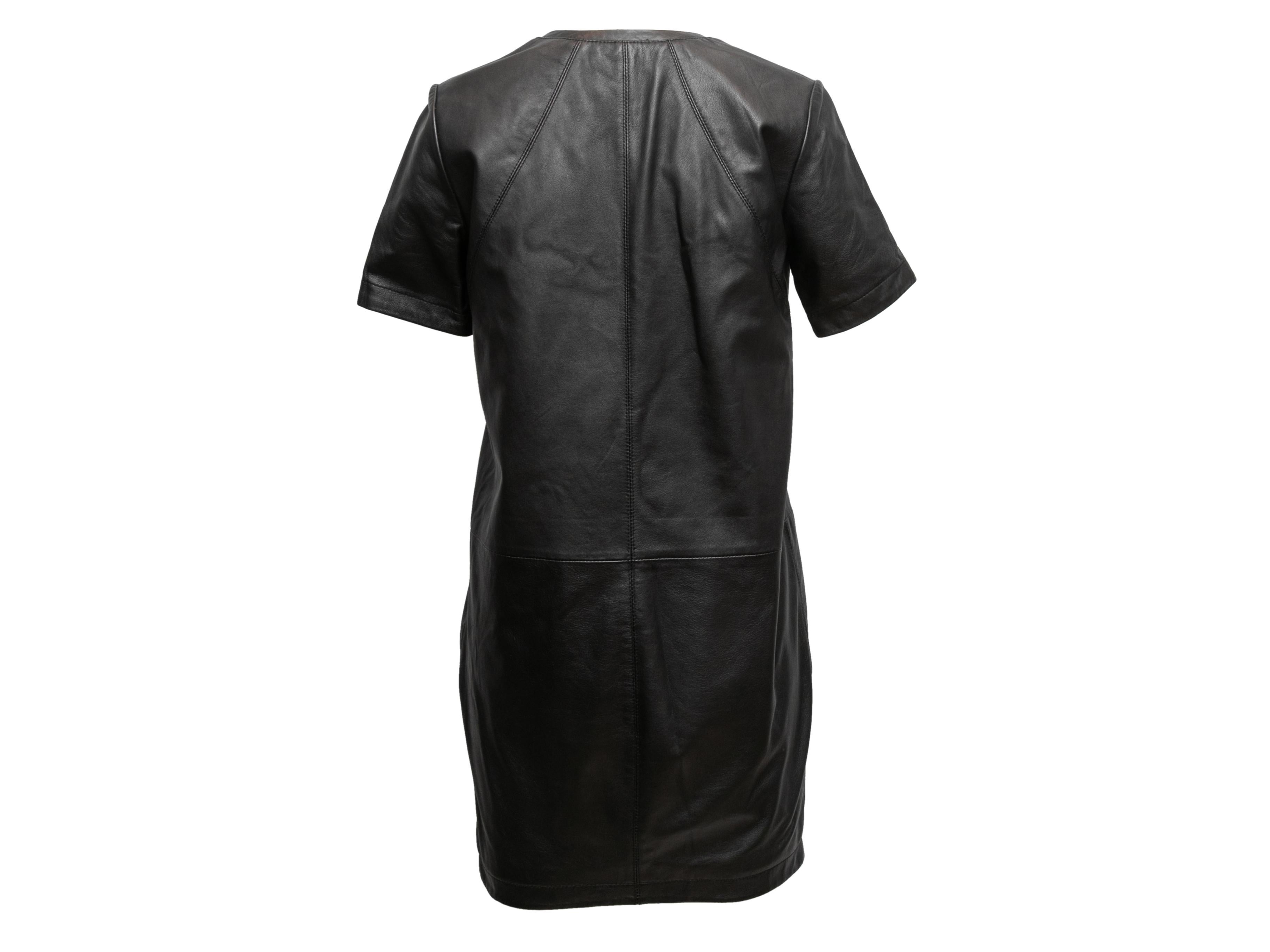 Black Helmut by Helmut Lang Leather Dress Size US S For Sale 1