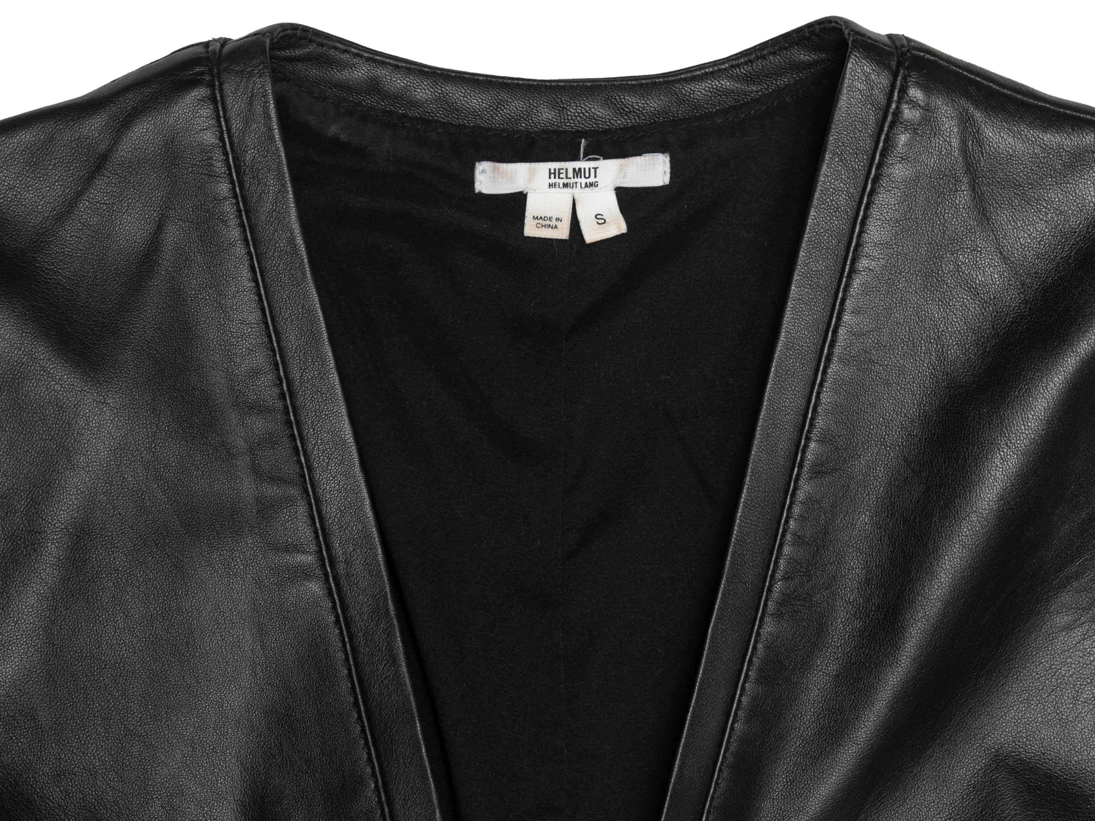 Black Helmut by Helmut Lang Leather Dress Size US S For Sale 2
