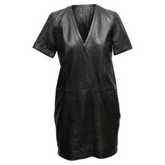 Robe en cuir noir Helmut by Helmut Lang Taille US S