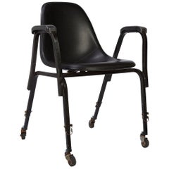 Black Herman Miller Eames Black ‘Military Base’ Side Shell Chair