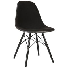 Black Herman Miller Eames Upholstered Black DSW Dining Side Shell Chair