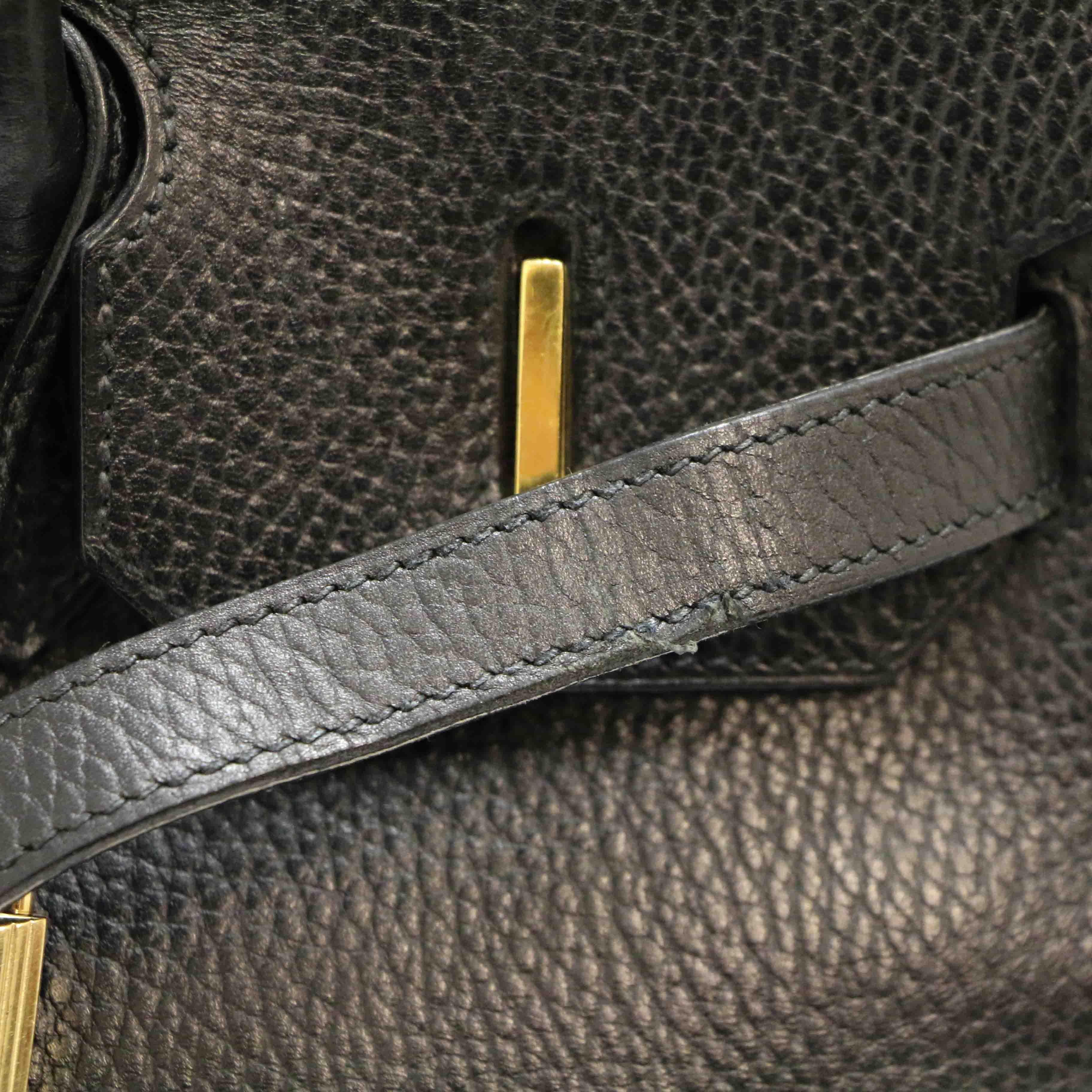 Hermès Birkin 35 noir avec accessoires en or 10