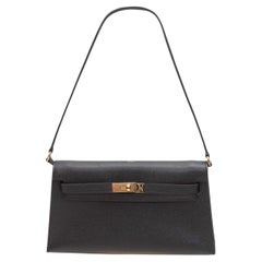 Black Hermes Kelly Elan Shoulder Bag