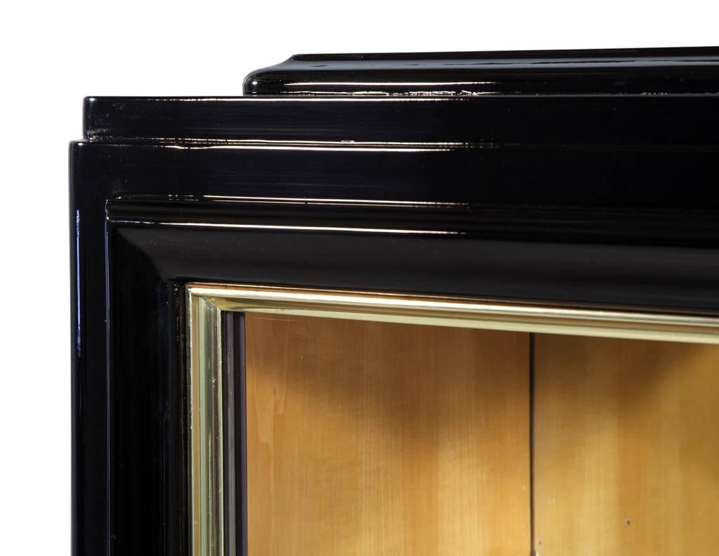 Black High Gloss Art Deco Cabinet 1