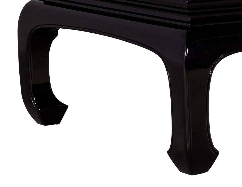 Black High Gloss Polished Coffee Table For Sale 1