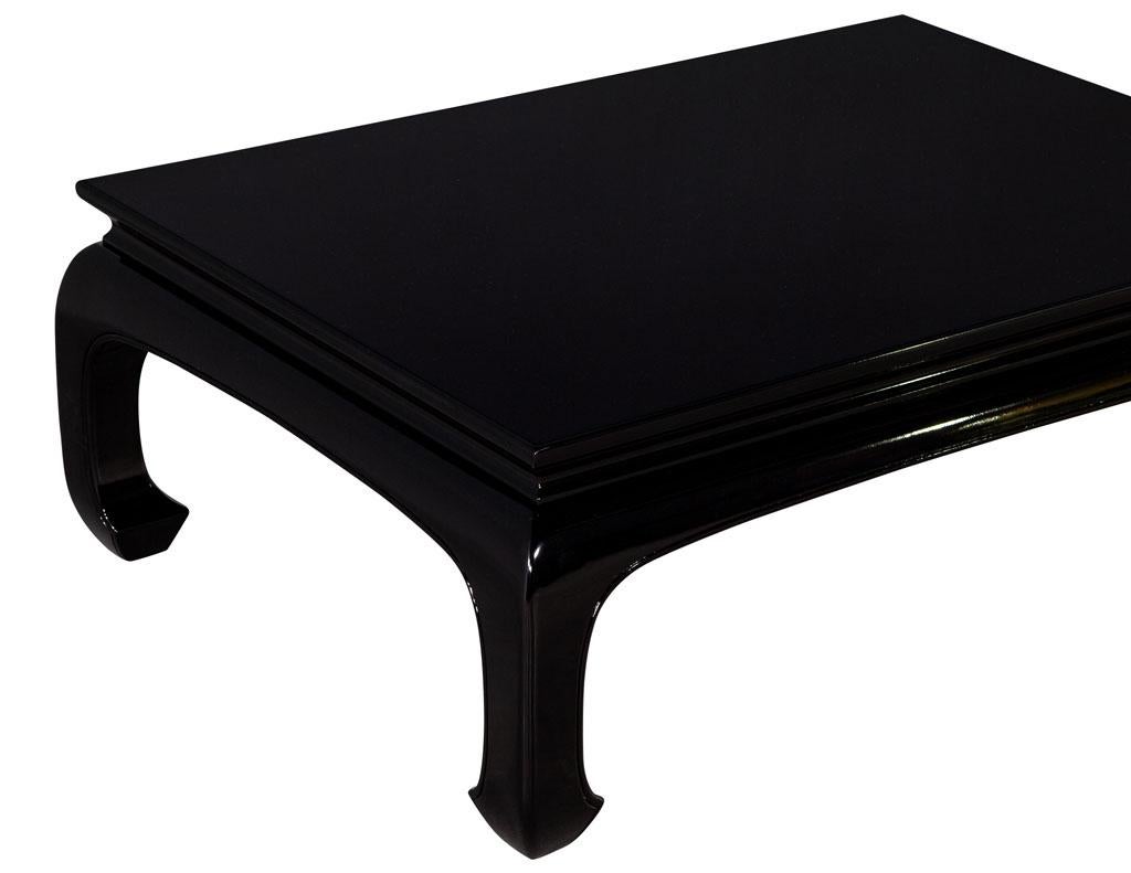 Black High Gloss Polished Coffee Table For Sale 2