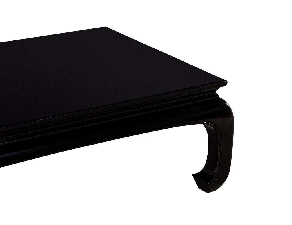 Black High Gloss Polished Coffee Table For Sale 3